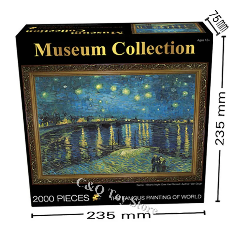 9 видов взрослых трудно 2000 штук 3D мир Картина маслом Пазлы для взрослых знаменитая Звездная ночь деревянная бумажная головоломка подарок для детей