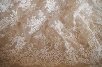 

bridal lace fabric, cord lace fabric, alencon lace fabric with retro floral new arrival 1yard