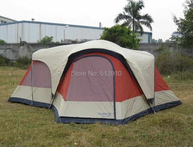 Cheap 2Room 1hall 6-10Persons large double layer rainproof outdoor family camping tent tent