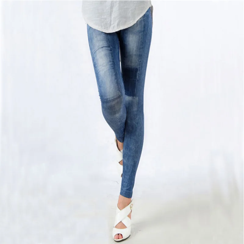 Лидер продаж стильные пикантные Легинсы Для женщин джинсы скинни Эластичные штаны Мотобрюки полной длины карандаш Брюки для девочек для