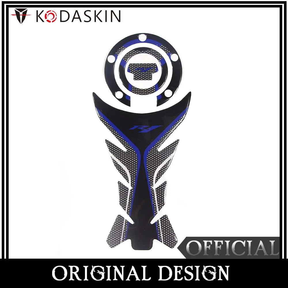 

KODASKIN Gas Fuel Tank Cap Pad Protection Sticker for YAMAHA YZF R1 R1M Blue