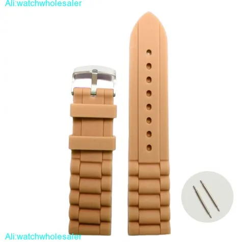 20mm Good Camel Brown Silicone Jelly Rubber Unisex Watch Band Straps WB1002W20JB
