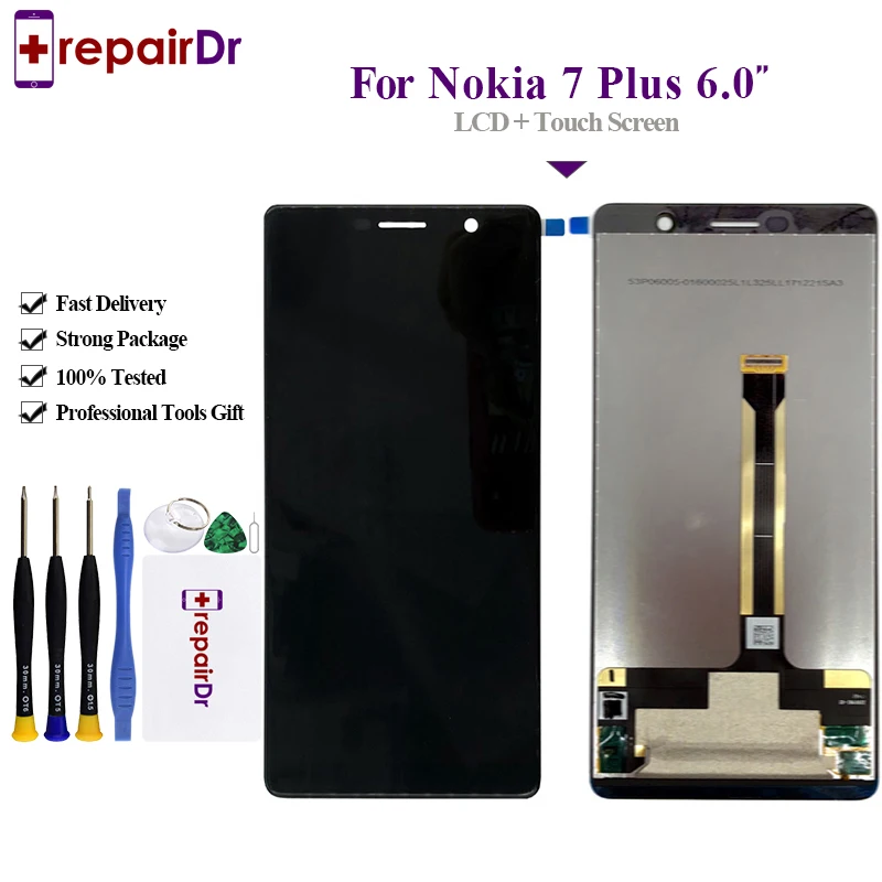

6.0" ORIGINAL Display For Nokia 7 Plus LCD 7Plus Display Touch Screen Digitizer For Nokia E7 Plus LCD Replacment TA-1062 LCD