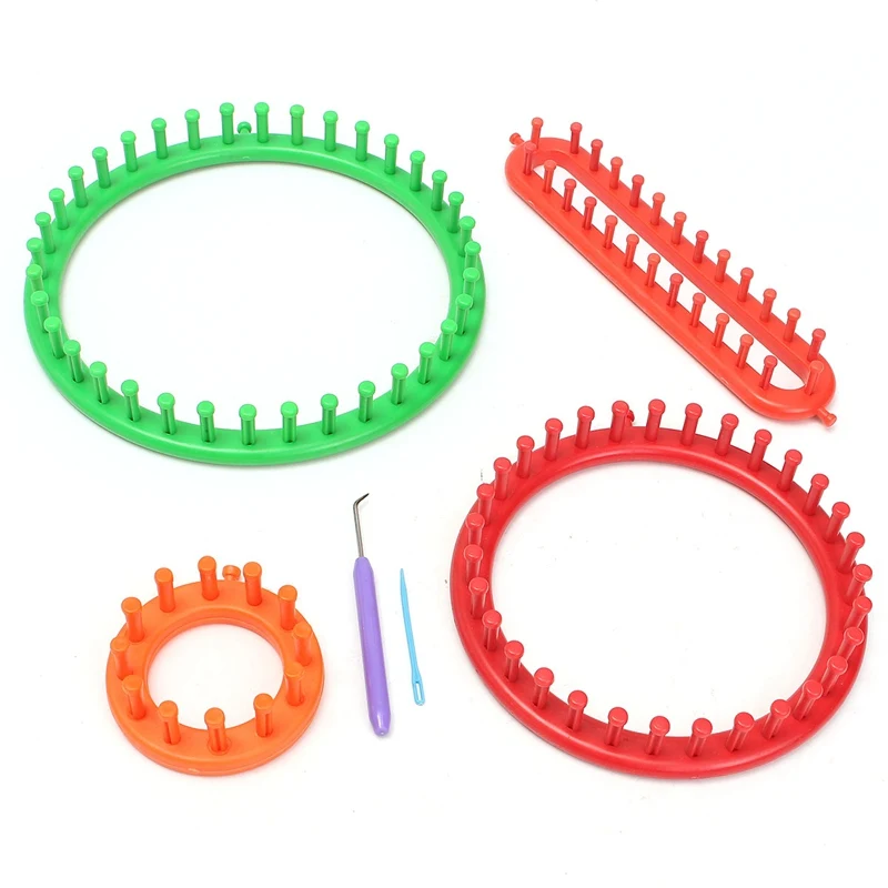 New Women DIY Knitting Tools Set Mix Shaped Machine Scarf Shawl Sock Hat Maker Weave Kit Sewing Women DIY Craft Tools Accessory  (2)