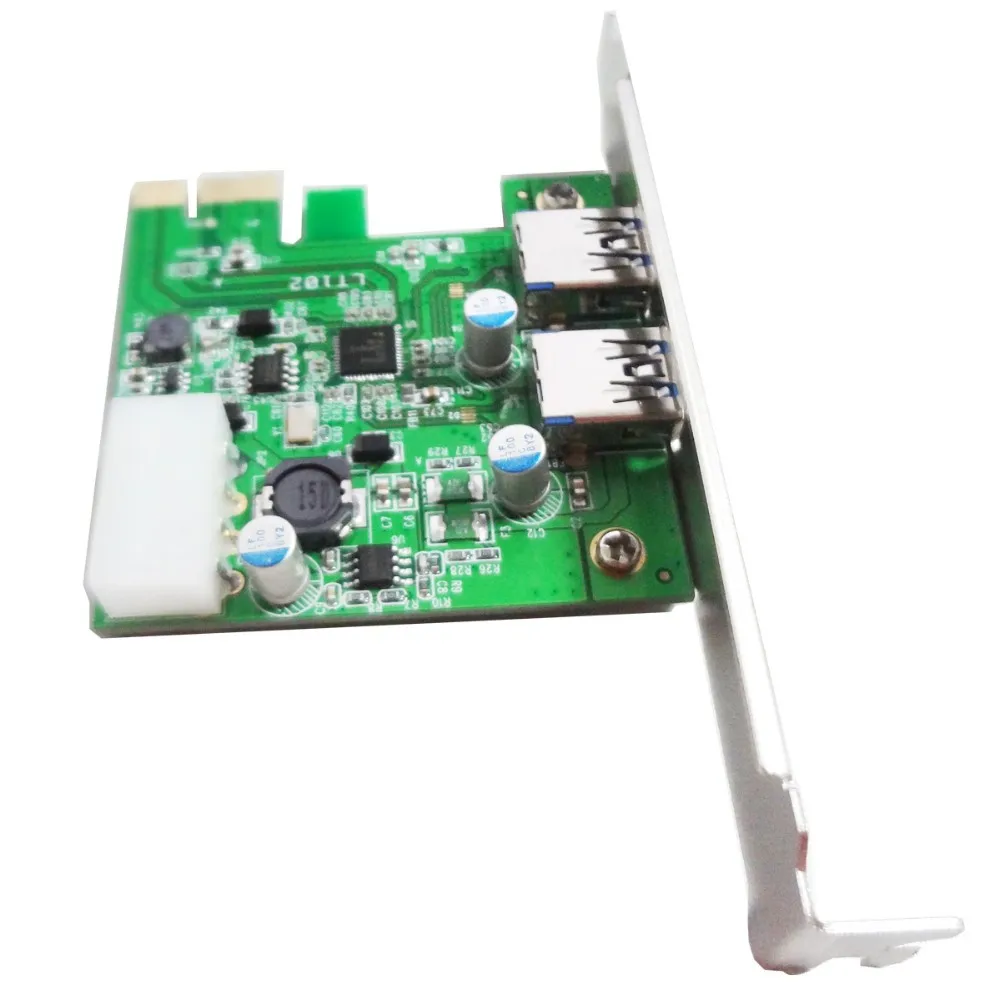 

WBTUO LT102 External 2 Port with 4pin Power Connector PCI Express to USB 3.0 Converter Q00432