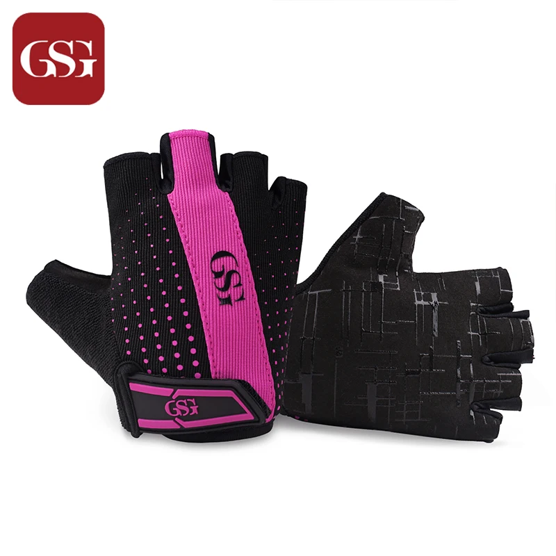 GSG модные унисекс спортивные перчатки без пальцев Мужские Женские уличные перчатки для вождения розовый синий Повседневный Байкер и водитель драйвер 3 размера