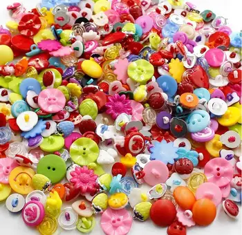 

50PCS MIXED RANDOMLY CARTOON button for KIDS clothes accessory CRAFTS mix color