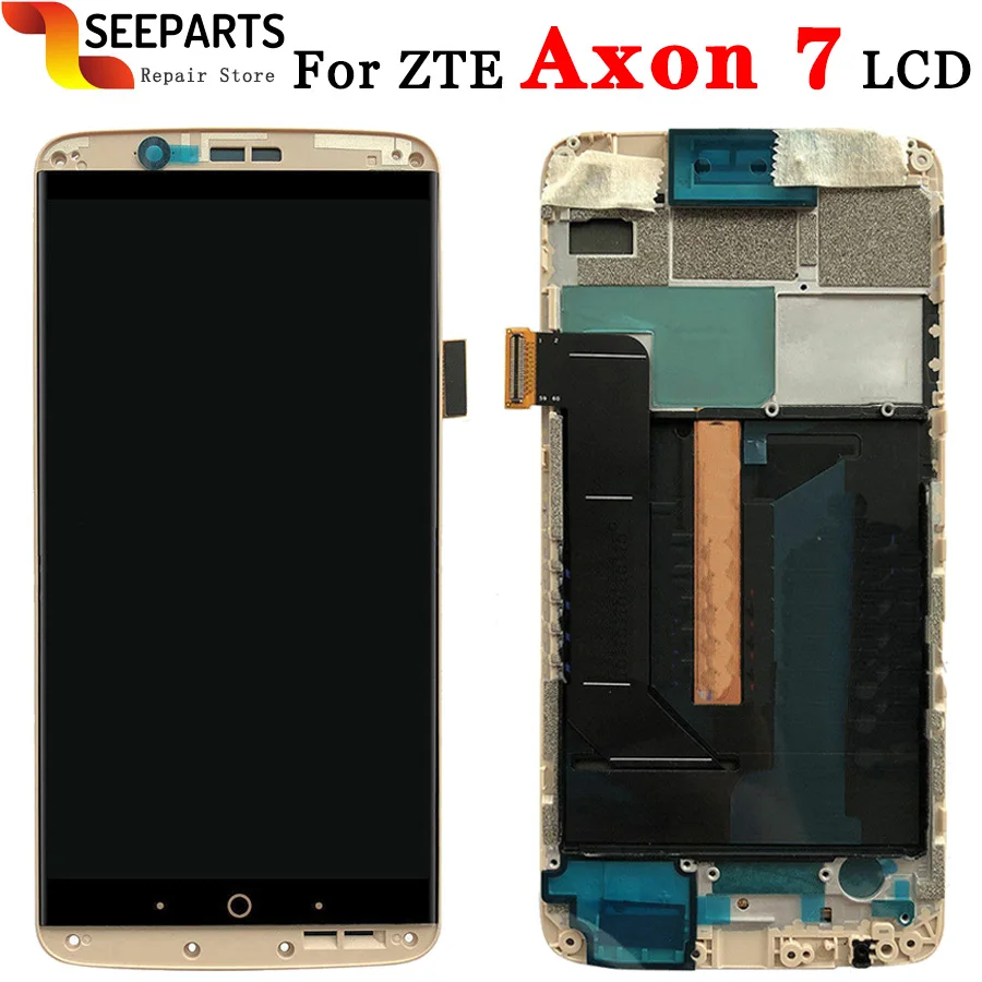 AMOLED For ZTE Axon 7 LCD A2017 A2017U A2017G Display Touch Screen Digitizer Aseembly Replacement Axon7 | Мобильные телефоны и