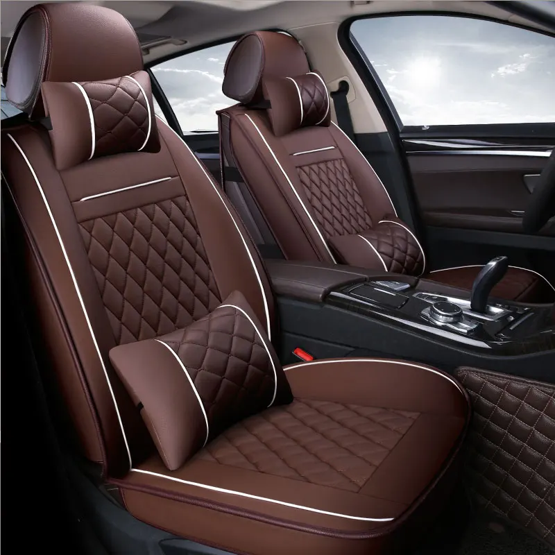 Универсальные чехлы для автомобильных сидений из искусственной кожи для Volkswagen Vw Passat Polo Golf 5 6 7 Tiguan Jetta Touareg, автомобильные аксессуары, автостайлинг