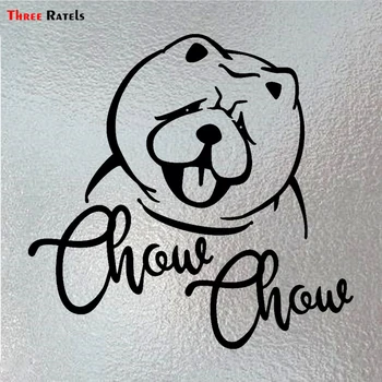 

Three Ratels LBH329 #15x14.5cm funny car sticker I love my chow chow Vinyl Decal car stickers and decals
