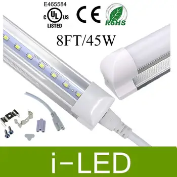 

T8 Led Tube 8ft 45W Cooler Door Led Tubes T8 Led Lights For Market 4200lm SMD2835 Led Fluorescent Lights AC85-265V UL cUL CE