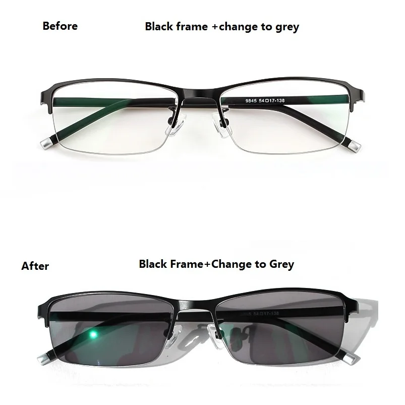 

CHASHMA TR90 Photochromic Men glasses Chameleon transition UV eyeglasses male men's frame custom prescription myopia Minus