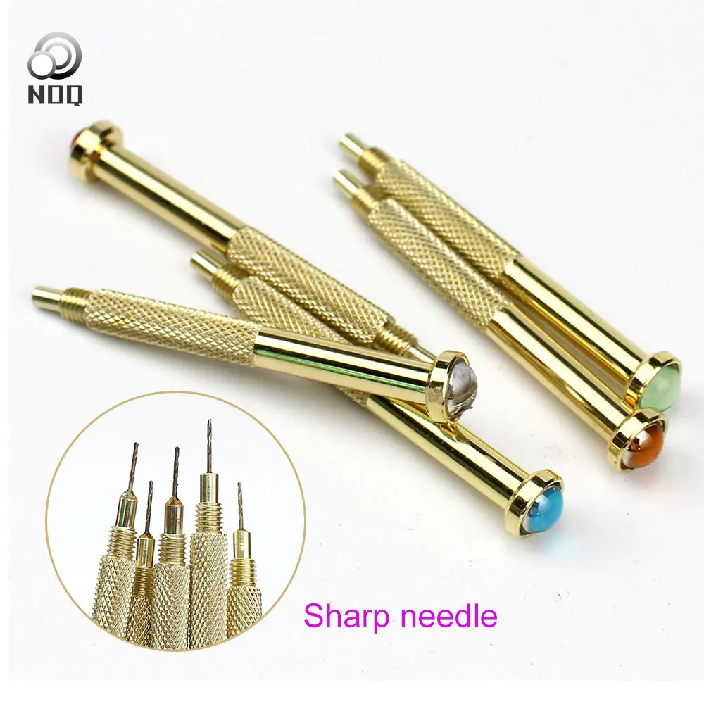 

NOQ Nails Manicure Professional Equipment Piercing For Nails Puncher False Nails Punch Drilling Metal Golden Nail Art Tool