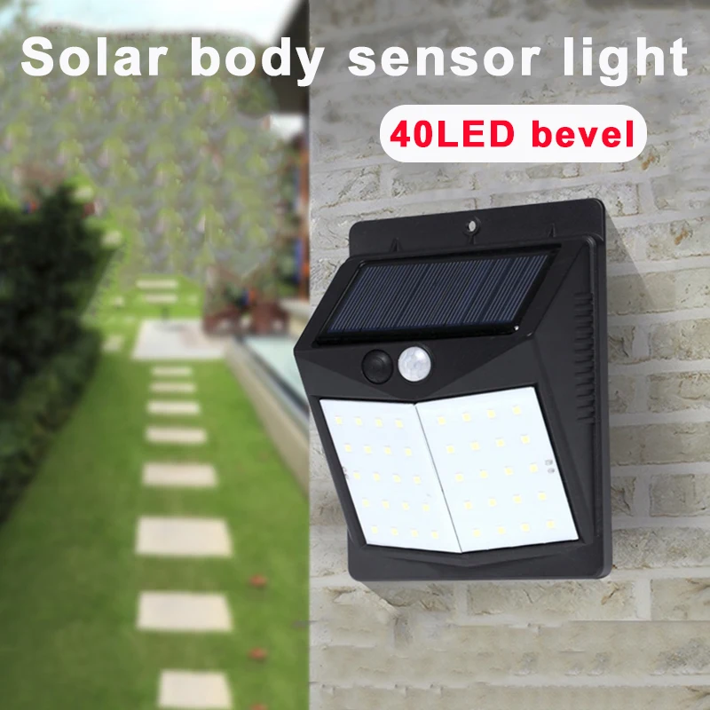 

Durable Walkway Lights Motion Sensor Solar 40LED Waterproof Home Induction Light Outdoor Light Controlled Fence Light