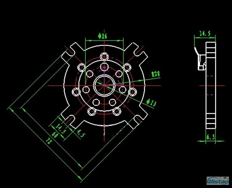 7-pin big tube socket(l)