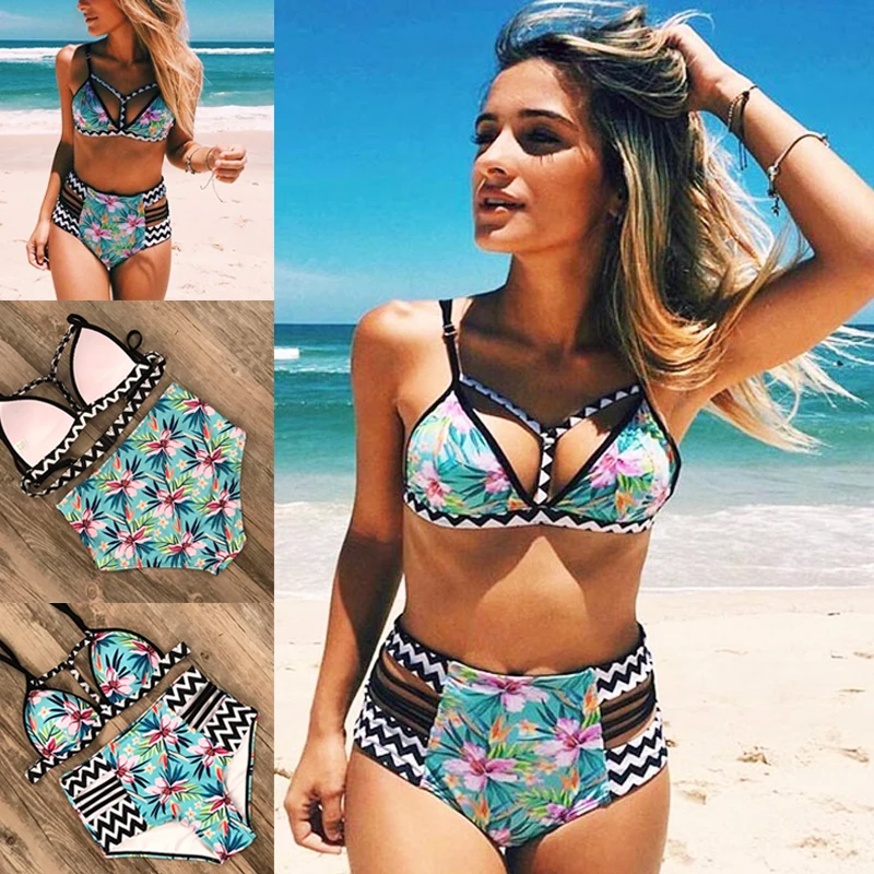 

High Waist Swimsuit for girls Push Up Swimwear large sizes women Sexy bodysuit brazilian thong bikini bottoms Beach