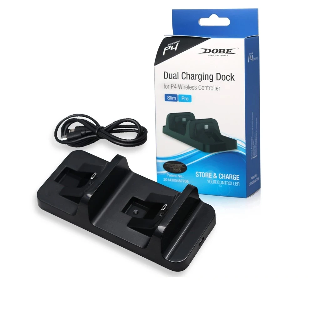 

For Sony PlayStation PS4/Pro/Slim Double Controllers Gamepad Charging Station Dock Dual Micro USB Charger Dock Station Stand