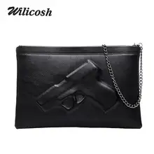 Женские сумки через плечо Wilicosh из искусственной кожи винтажные дизайнерские кожаные сумки с 3D пистолетом женские сумки-мессенджеры DB5097