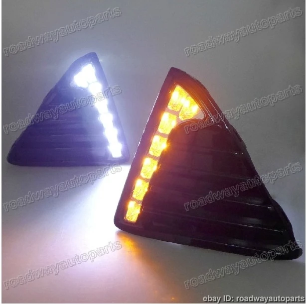 

1 Set with turn signal lamp LED DRL front fog lamps daytime running lights for Ford Focus 3 2012-2014