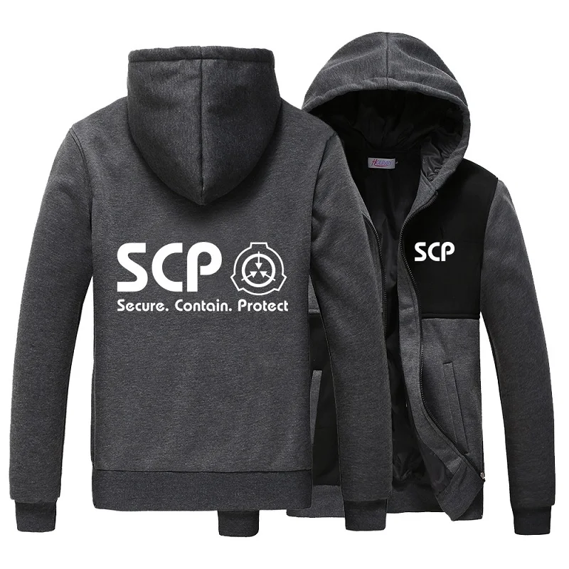 

HOLRAN Anime SCP Foundation Hooded Hoodie Cardigan Coat Special Containment Procedures Noctilucent SCP hoodie jacket coat
