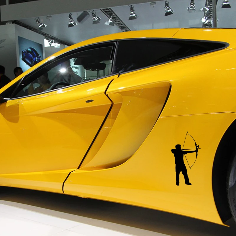 10.6*19.5CM Artistic Sticker Bow And Arrow Shooting Waterproof Reflective Vinyl Car Stickers 10.6*19.5CM Artistic Sticker Bow And Arrow Shooting Waterproof Reflective Vinyl Car Stickers