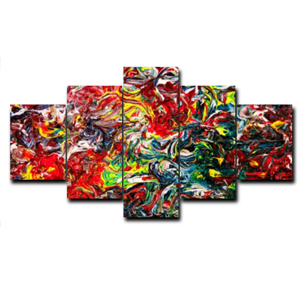 Абстрактные граффити Современная Настенная Картина на холсте каллиграфические