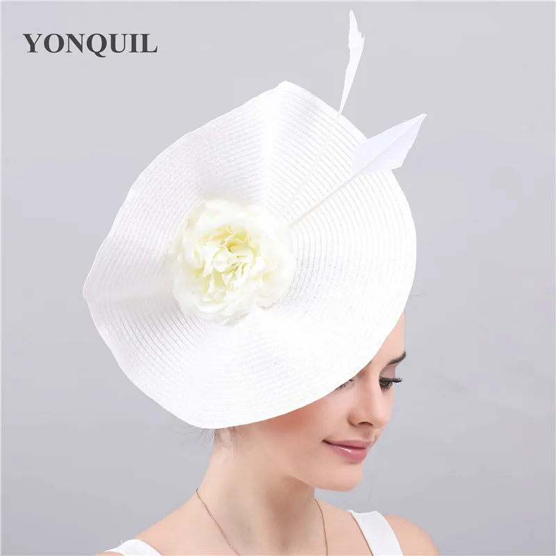 

Big derby women show fascinator hat with fancy flower headwear ladies event wedding party hair accessories nice gorgeous hats