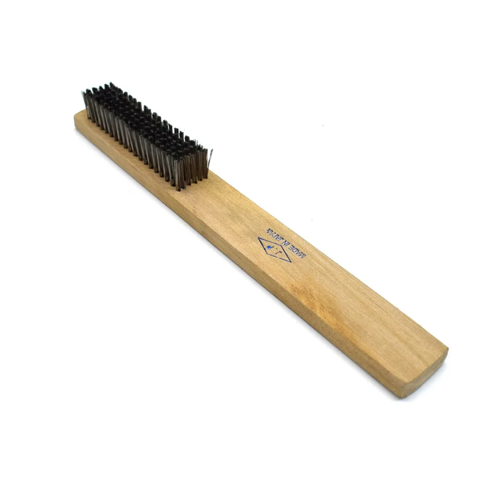 Jewelry Tool Steel Wire Brush 6 Rows with Wooden Handle for Jewelry