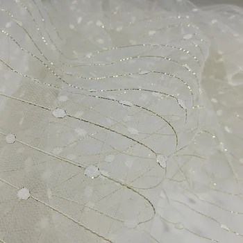 

5 Yards/pack Black and ivory net tulle lace fabric 2018 NEW perspective lace dress fashion design fabric dress headdress window