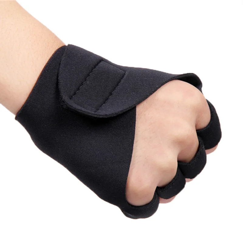Men Women Weight Lifting Gym Fitness Training Workout Half Finger Palm Padded Exercise Sport Fingerless Gloves Hand Support Wrap