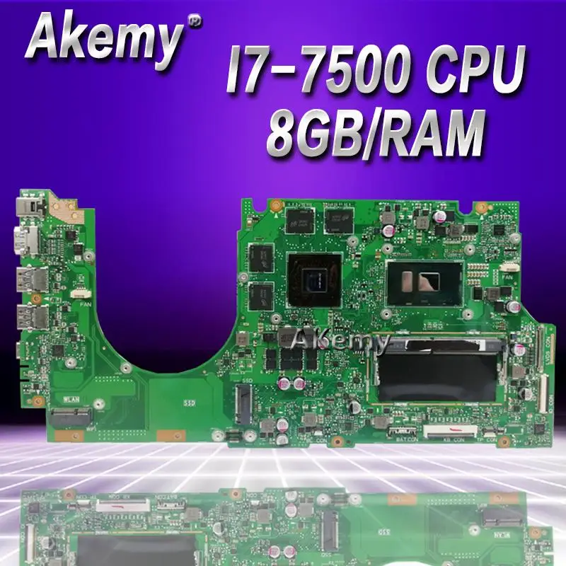  Akemy with I7-7500U GTX960M/4GB 8GB/RAM UX510UW laptop Motherboard For ASUS UX510 UX510UX UX510UXK 
