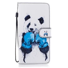 Para samsung galaxy s8 plus, bonito dos desenhos animados animais panda macaco impressão smartphone case, simples clássico carteira pu capa de couro da aleta