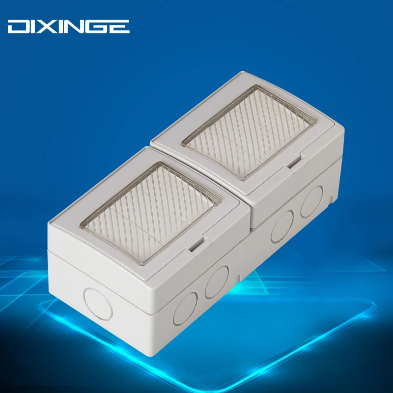 Dinxinge Высокое качество классические белые большие Панель настенный выключатель 6