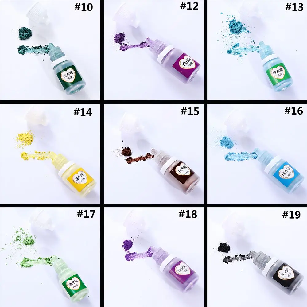 5ml Pearlescent Mica Pigment Powder Rainbow UV Resin Epoxy For DIY Jewelry Making 24 Colors Making Crafts Jewelry Accessories