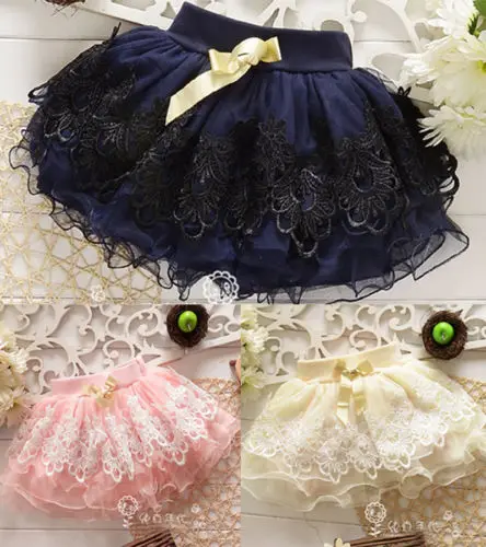 

Sweet Lace Toddler Baby Girls Princess Mini Skirt Lace Floral Print Bow Knot Sundress High Waist Trendy Tutu Skirt Clothes New