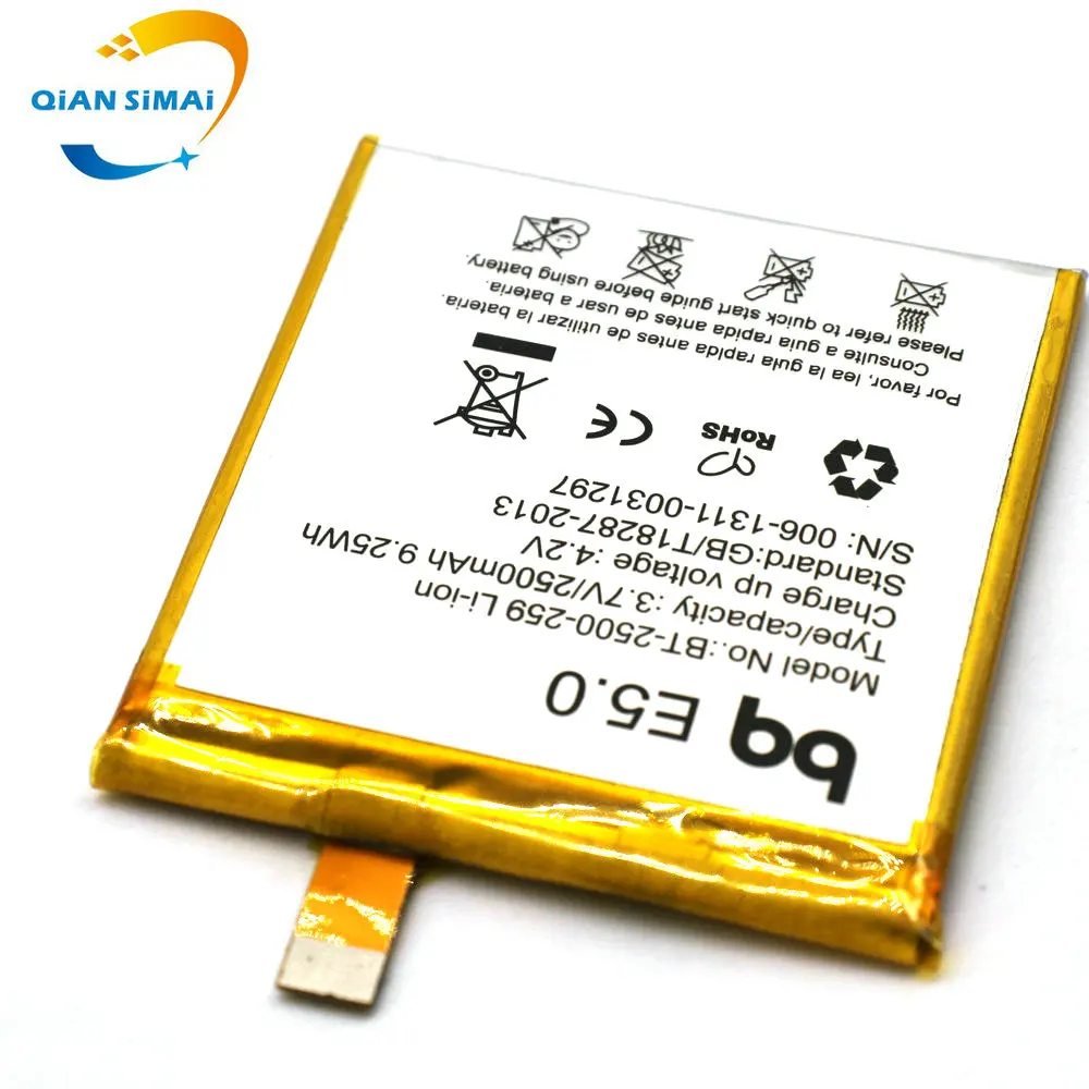 Новый аккумулятор 2500 мАч BQ E5.0 для Aquaris E5 FHD HD смартфона Бесплатная доставка + номер