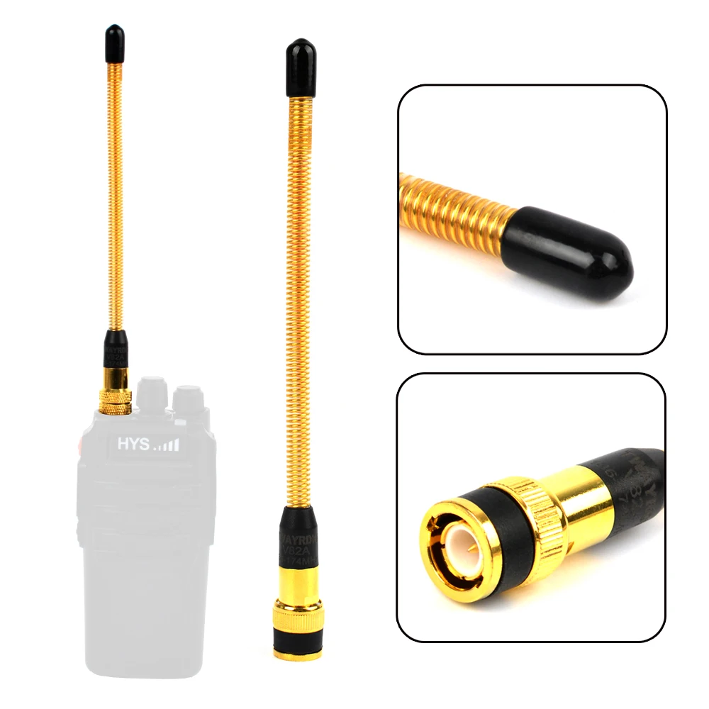 HYS V82A BNC Dual Band Two Way Radio Antenna 144/430MHz Walkie Talkie