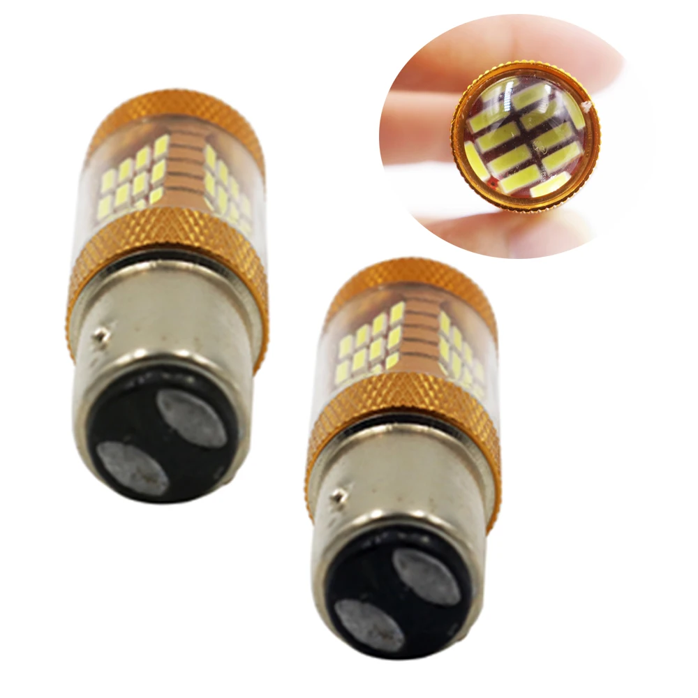 Y 100 шт. автомобильный BA15D 1157 светодиодный 60SMD 4014 DRL светодиодная лампа светильник