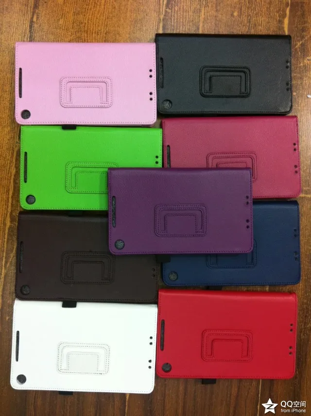 Тонкий кожаный защитный чехол с откидывающейся крышкой с зернистой текстурой для ASUS Google Nexus 7 2nd 2 Gen 2013