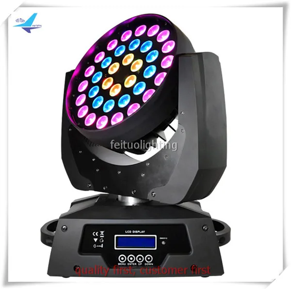 

4pcs/lot Lyre Zoom Wash 36x18w Moving Head 6in1 RGBWA UV with DMX Cable Lumiere Disco Party DJ Stage Light