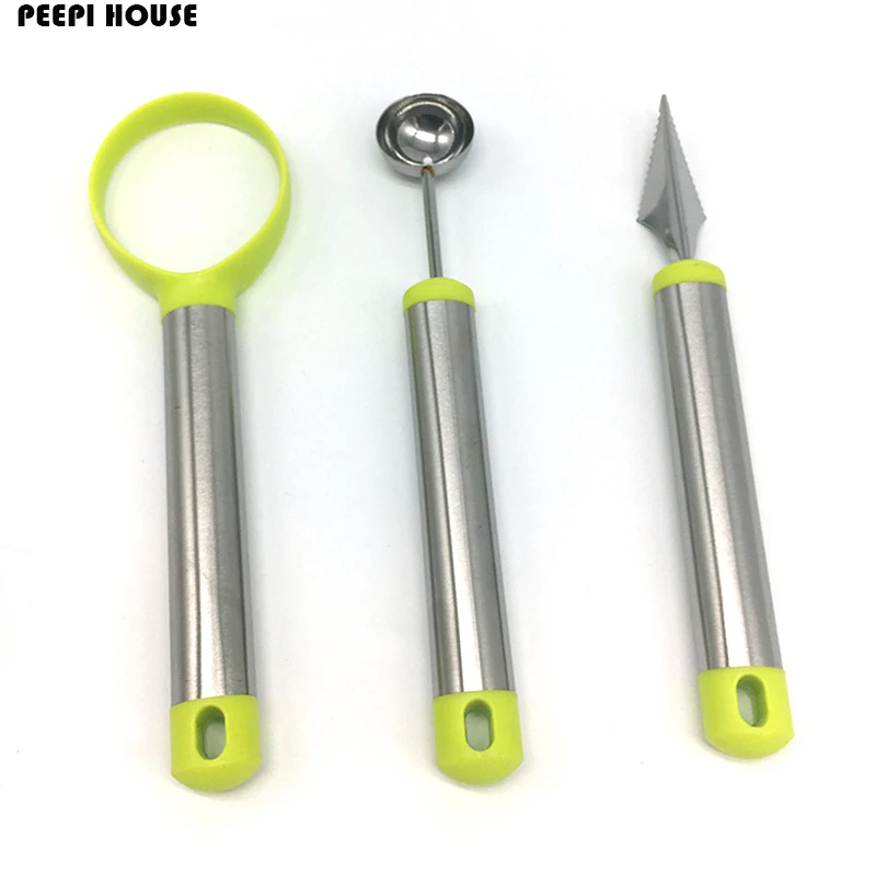 3 Pcs Creative Fruit Tools Digging Spoons Carving Knives Seeding Ice Cream Digger | Дом и сад