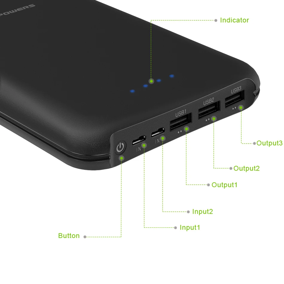 Внешний аккумулятор power Bank 30000 мАч высокого качества зарядное устройство с