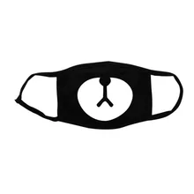 Горячая Распродажа, унисекс, Мультяшные маски, пыленепроницаемые, теплые, черные, хлопковые, с медведем, маска для носа, модные, забавные, для мужчин и женщин, с принтом, маска для лица и рта