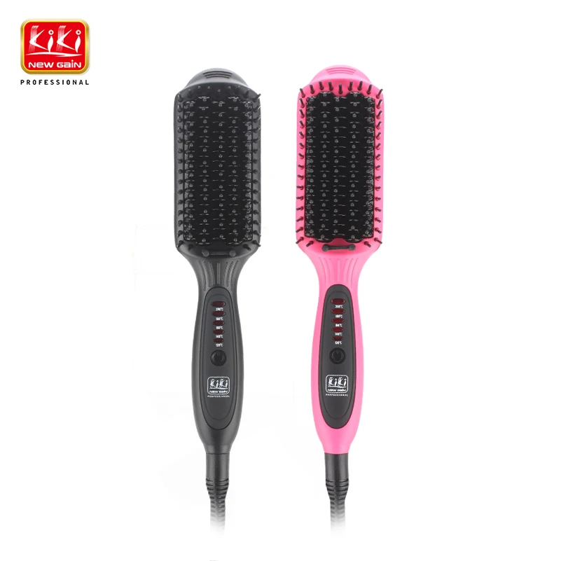 

KIKI electric quick heating Hair Straightener brush hair styling tool for any hair types Ergonomic Hair Straightener combs