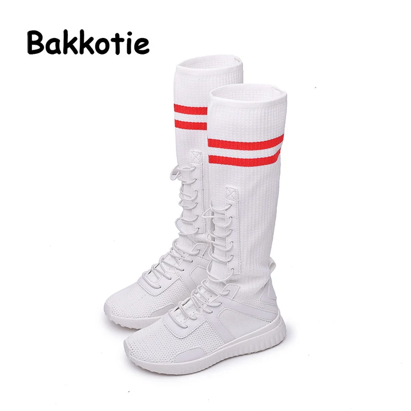 

Bakkotie 2018 Autumn New Fashion Baby Girl Knee-High Casual Shoe Toddler Brand Sport Sneaker Children Mesh Black Trainer Kid