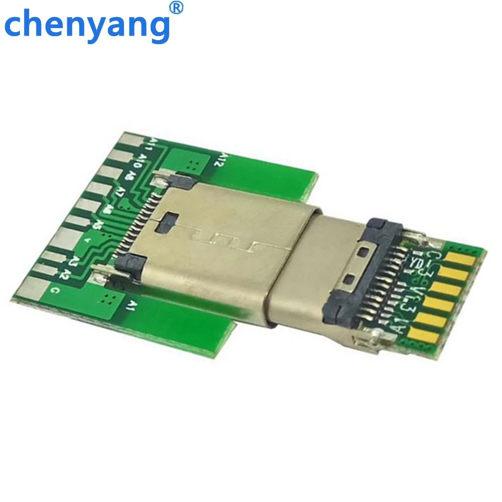 DIY 24pin USB C 3 1 Type штекер и гнездо разъем типа SMT с печатной платой|Кабели VGA| |