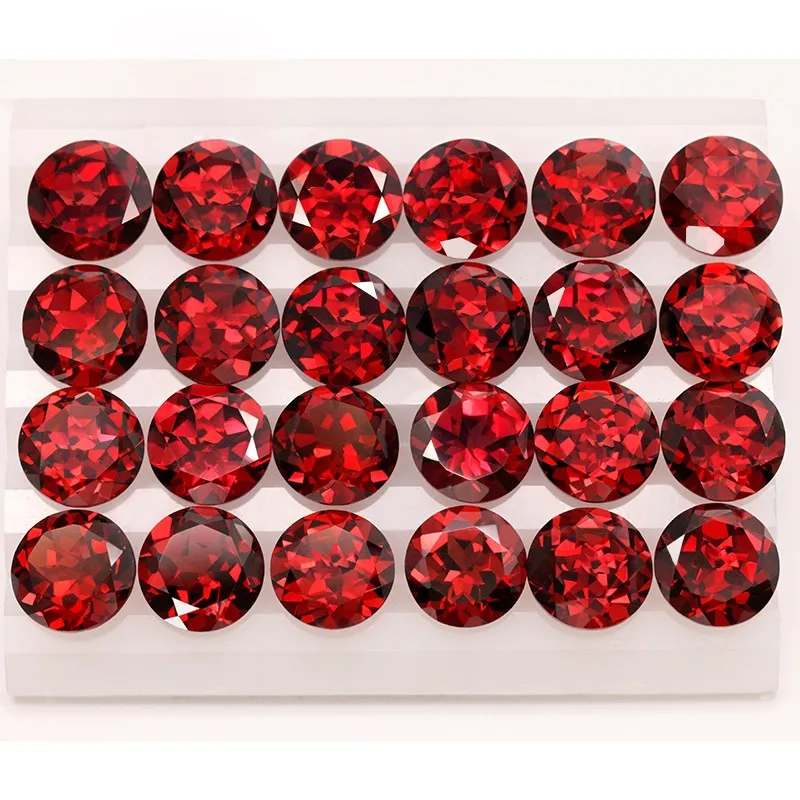 Gemstone Natural Garnet Round 8mm Bright Color and Fire Earring Design Anniversary Gift for Lover Jewelry Making Mian Stone