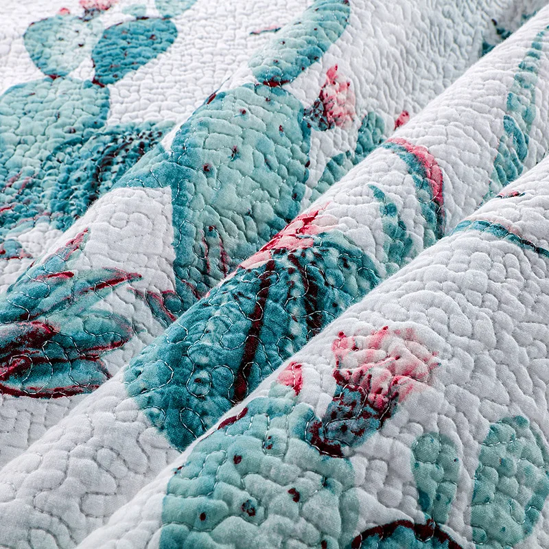 Direct foreign trade cotton printed quilted washable bed cover bedding set of three American quilted quilts Direct foreign trade cotton printed quilted washable bed cover bedding set of three American quilted quilts