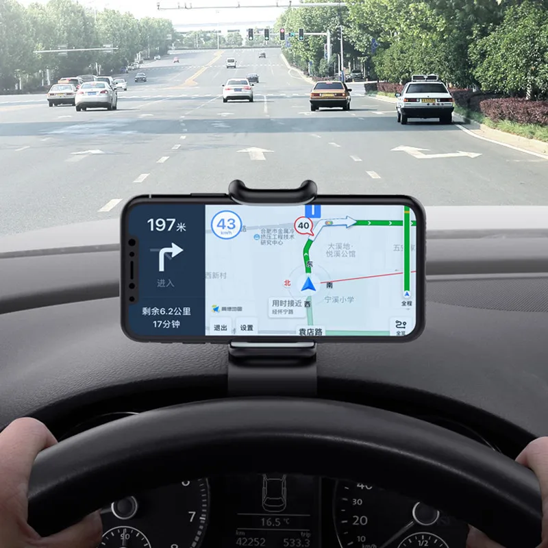 Goedkoop Universele Dashboard Auto Telefoon Houder Gemakkelijk Clip Mount Stand GPS Display Beugel Auto Houder Ondersteuning Voor iPhone 8 X Samsung xiaoMi