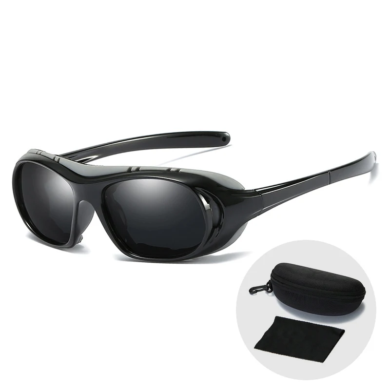 

Vintage Oval Frame Outdoor Sport Sun Glasses Fashion New Arrival 2019 Men Brand Polarized UV400 Goggles Sunglasses with Zip Case